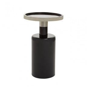 Elva Black And Gold Side Table, Black