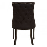 Kensington Townhouse Black Velvet Dining Chair, Black