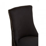 Kensington Townhouse Black Velvet Dining Chair, Black