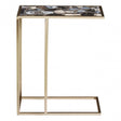 Vita Black & Gold Agate Side Table