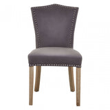 Kensington Townhouse Grey Velvet Dining Chair, Grey