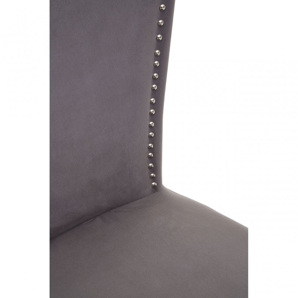 Kensington Townhouse Grey Velvet Dining Chair, Grey