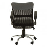 Grey Home Office Chair With Chrome Arms, Grey