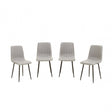 Tiana Set Of 4 Light Grey Dining Chairs