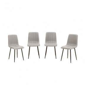 Tiana Set Of 4 Light Grey Dining Chairs