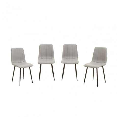 Tiana Set Of 4 Light Grey Dining Chairs
