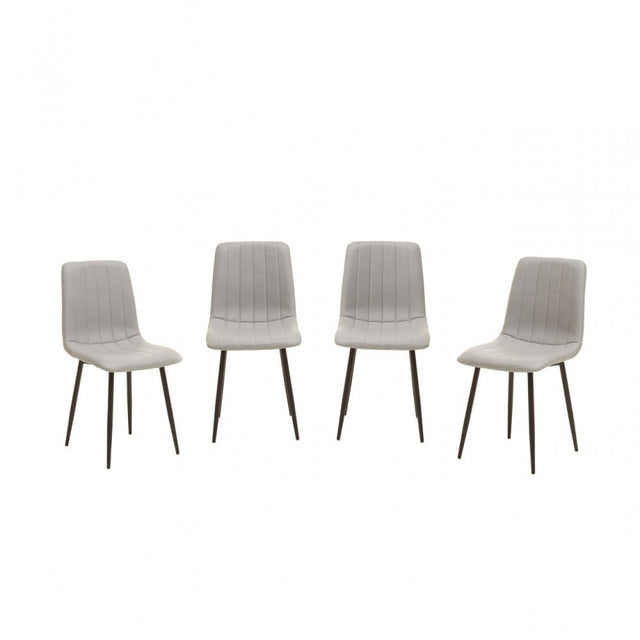 Tiana Set Of 4 Light Grey Dining Chairs