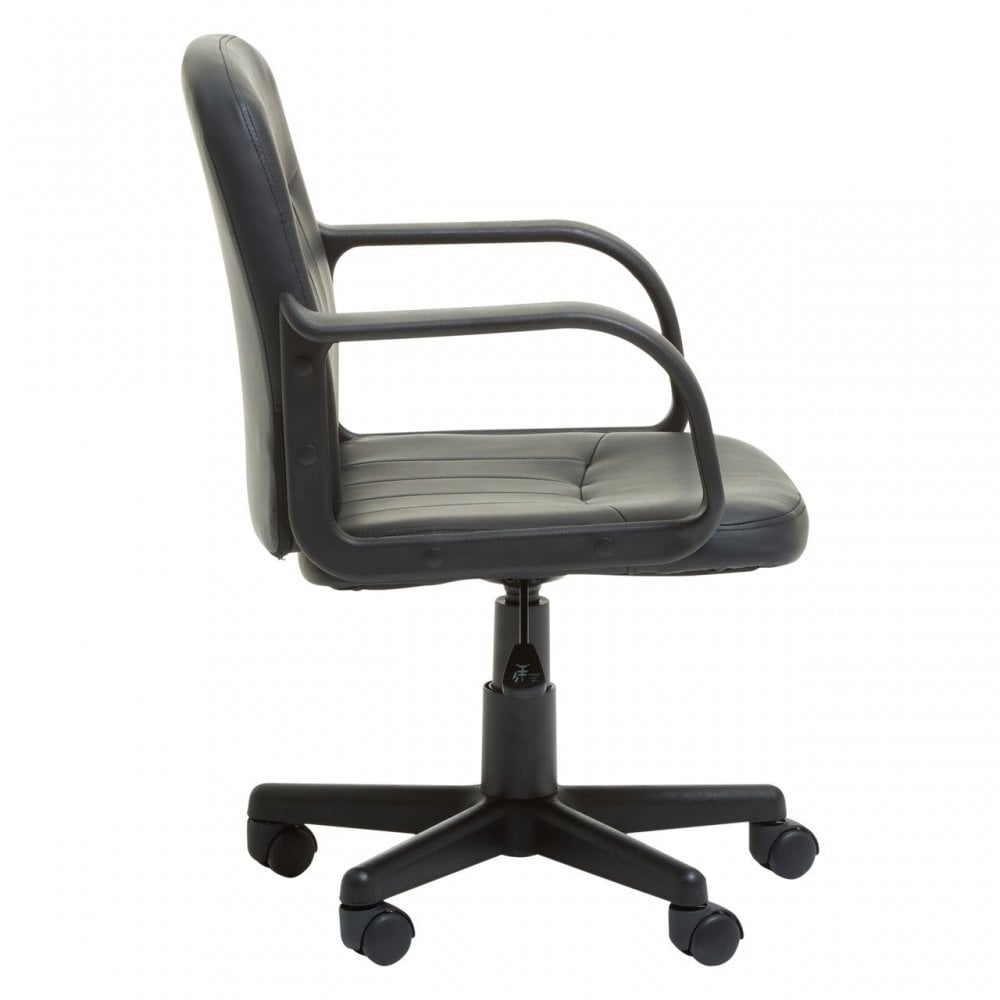 Black Pu Home Office Chair, Black