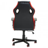Black And Red Pu Home Office Chair, Red