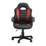 Black And Red Pu Home Office Chair, Red