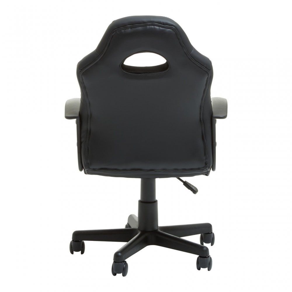 Black And Red Pu Home Office Chair, Red