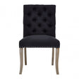 Kensington Townhouse Black Linen Dining Chair, Black