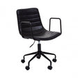 Forbes Black Leather Effect Home Office Chair, Black