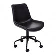 Bloomberg Black Leather Effect Home Office Chair, Black