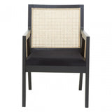 Corso Cane Rattan Back Chair, Black