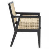 Corso Cane Rattan Back Chair, Black