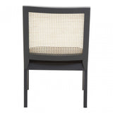 Corso Cane Rattan Back Chair, Black