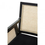 Corso Cane Rattan Back Chair, Black