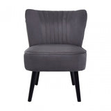Regents Park Grey Velvet Chair