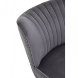 Regents Park Grey Velvet Chair