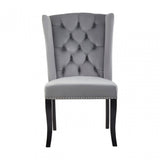 Kensington Townhouse Grey Velvet Dining Chair, Grey