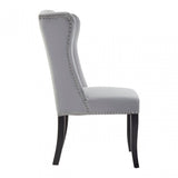 Kensington Townhouse Grey Velvet Dining Chair, Grey