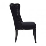 Kensington Townhouse Black Velvet Dining Chair, Black