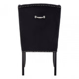 Kensington Townhouse Black Velvet Dining Chair, Black