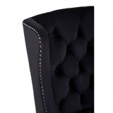 Kensington Townhouse Black Velvet Dining Chair, Black