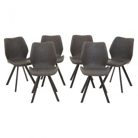 Weston Round Grey Dining Set, Black