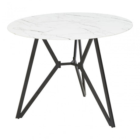 Weston Round Grey Dining Set, Black