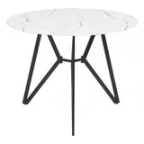 Weston Round Grey Dining Set, Black