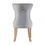 Kensington Townhouse Grey Buttoned Dining Chair