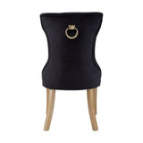 Kensington Townhouse Black Buttoned Dining Chair