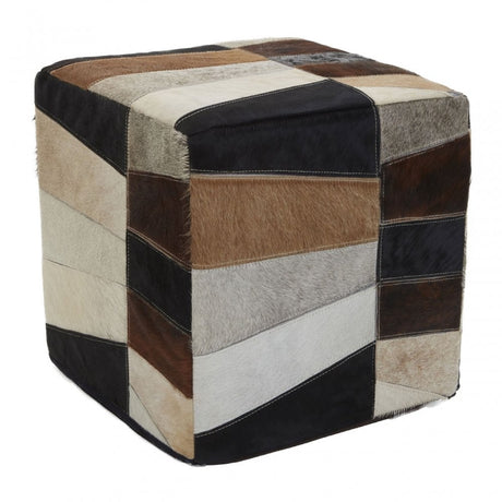 Safira Striped Pouffe, Multi-Coloured