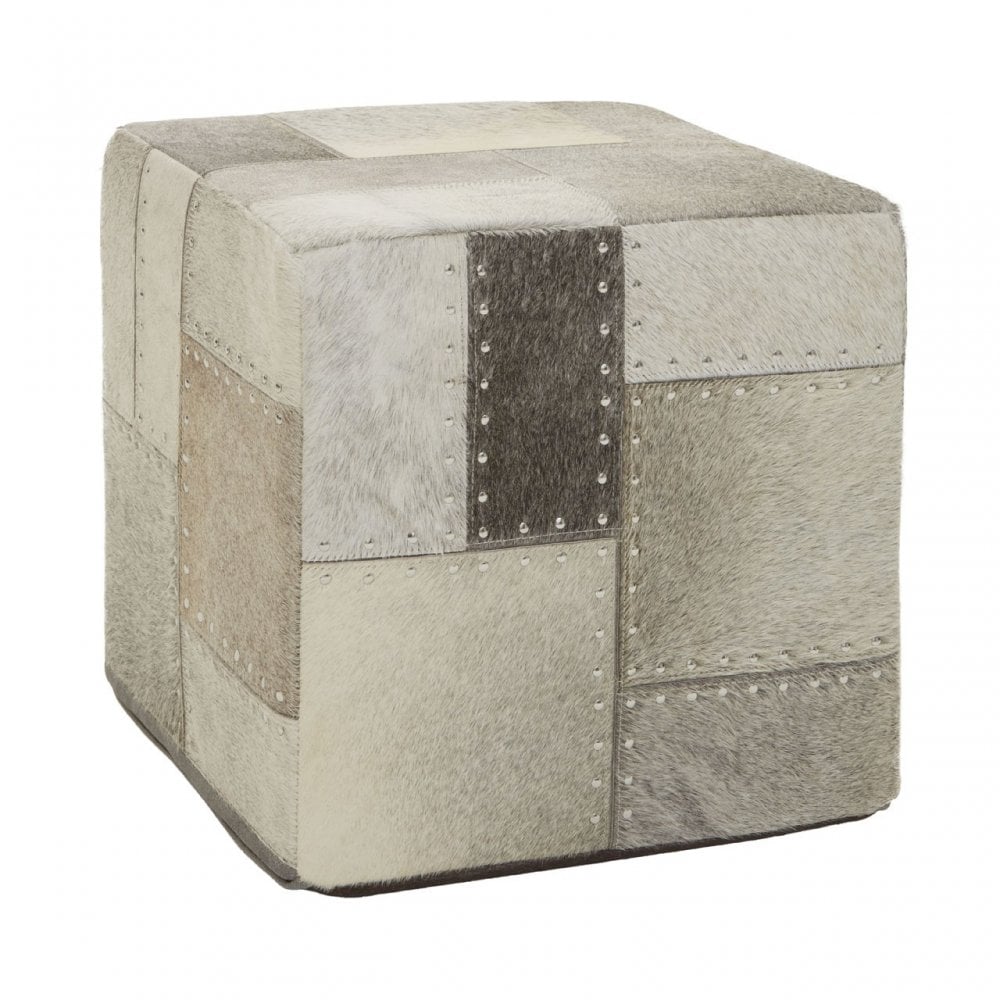 Safira Grey Pouffe, Grey