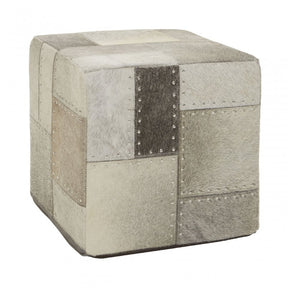 Safira Grey Pouffe, Grey