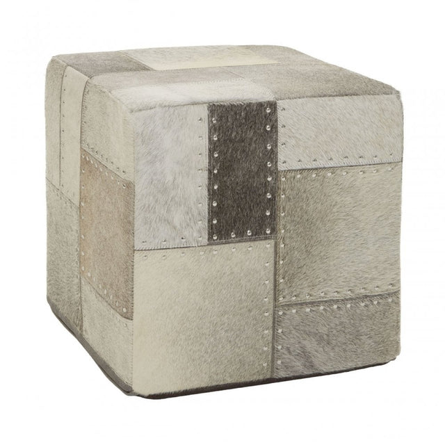Safira Grey Pouffe, Grey