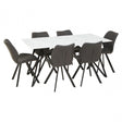 Weston Rectangular Grey Dining Set, Black