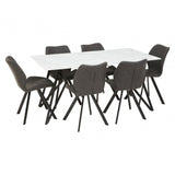 Weston Rectangular Grey Dining Set, Black