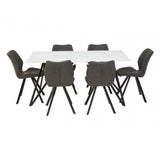 Weston Rectangular Grey Dining Set, Black
