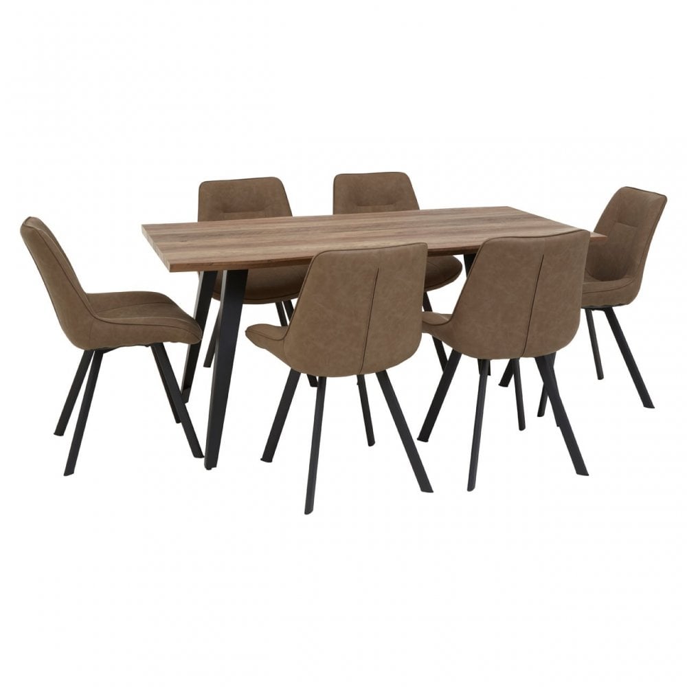 Westford Rectangular Dining Set, Brown