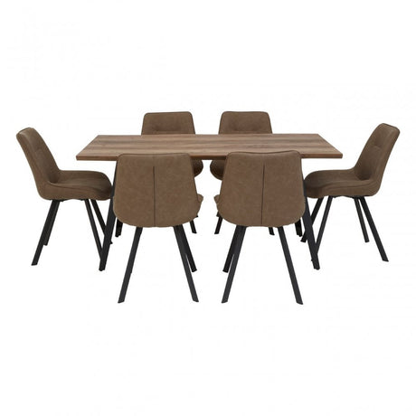 Westford Rectangular Dining Set, Brown