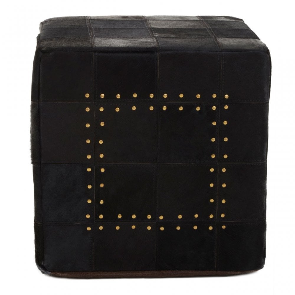 Safira Pouffe With Stud Detail, Multi-Coloured