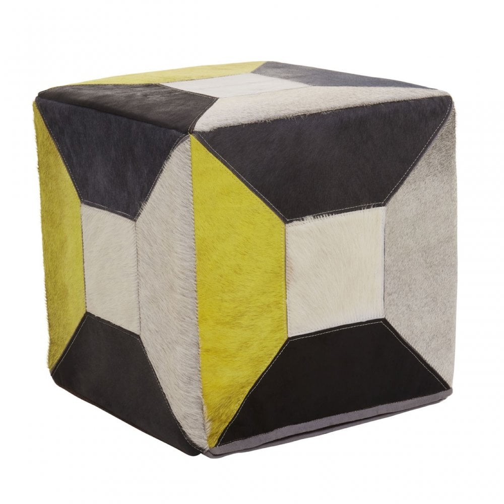 Safira Abstract Pouffe, Multi-Coloured