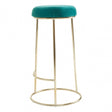 Manhattan Green Velvet Tall Bar Stool