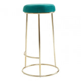 Manhattan Green Velvet Tall Bar Stool