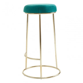Manhattan Green Velvet Tall Bar Stool