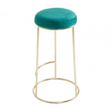 Manhattan Green Velvet Tall Bar Stool