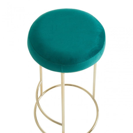 Manhattan Green Velvet Tall Bar Stool